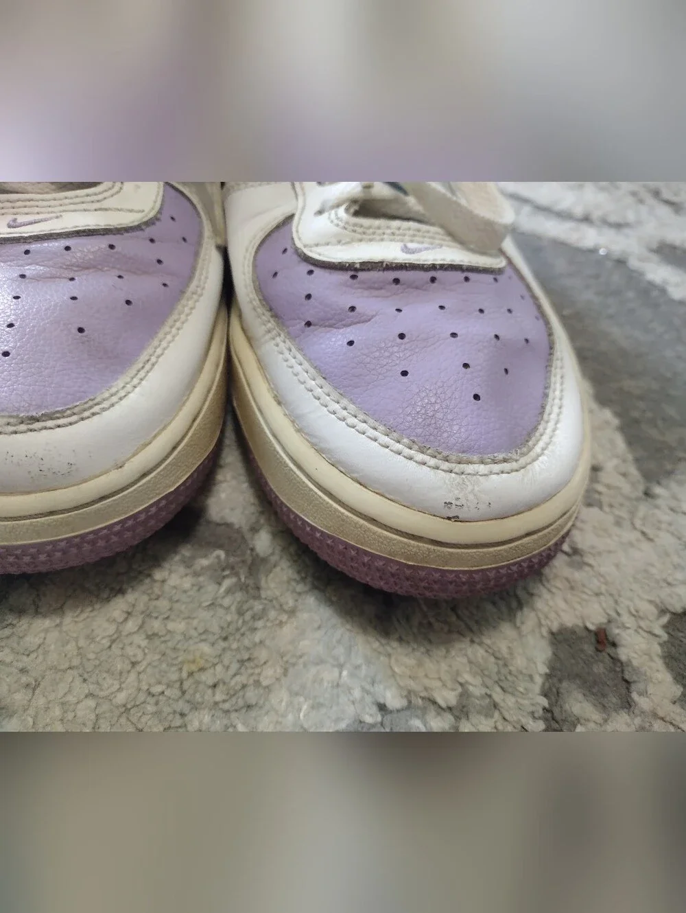 Nike Air Force 1 Lavender And White Sneaker
